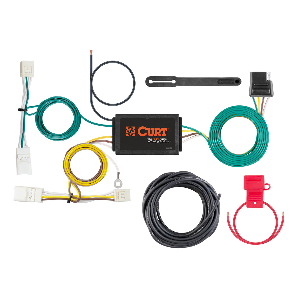 CURT 56381 Custom Wiring Harness, 4-Way Flat Output, Select Hyundai Ioniq