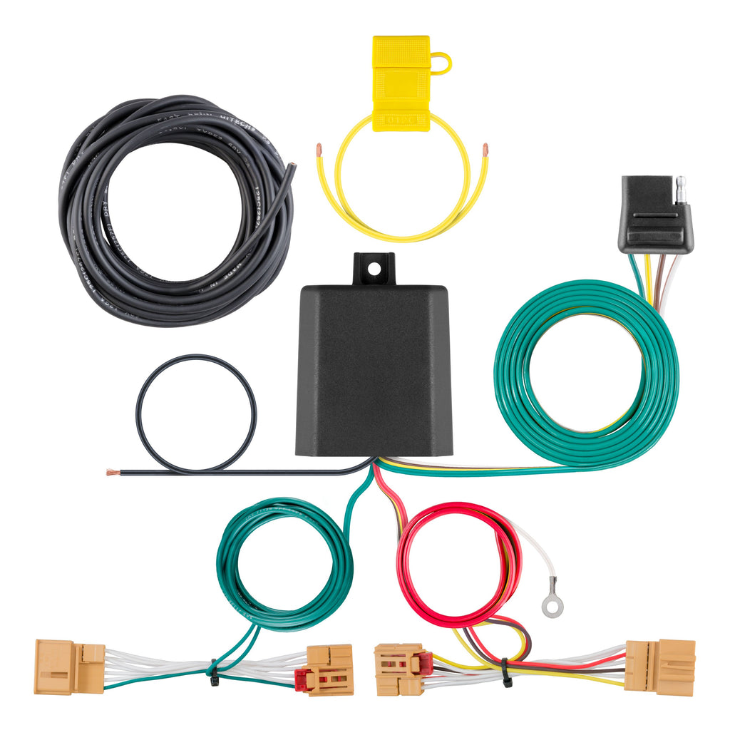 CURT 56383 Custom Wiring Harness, 4-Way Flat Output, Select Volkswagen Atlas