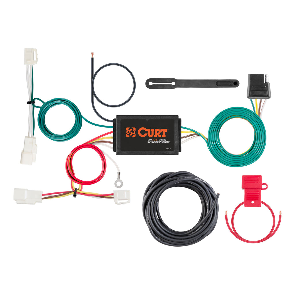 CURT 56385 Custom Wiring Harness, 4-Way Flat Output, Select Toyota Yaris