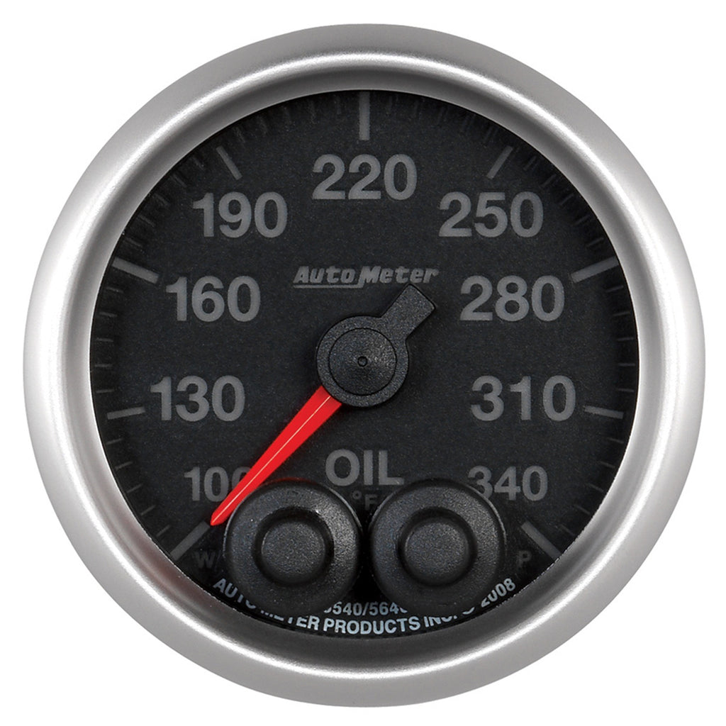 AutoMeter 5640 GAUGE, OIL TEMP, 2 1/16", 340?F, STEPPER MOTOR W/PEAK & WARN, ELITE