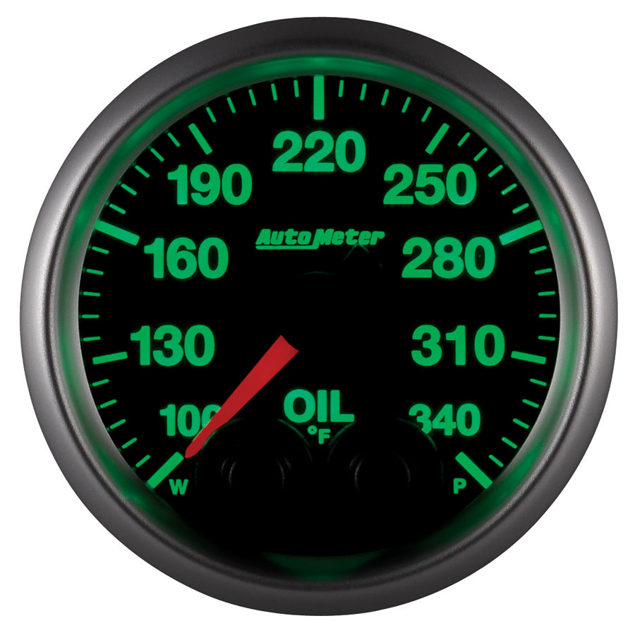 AutoMeter 5640 GAUGE, OIL TEMP, 2 1/16", 340?F, STEPPER MOTOR W/PEAK & WARN, ELITE