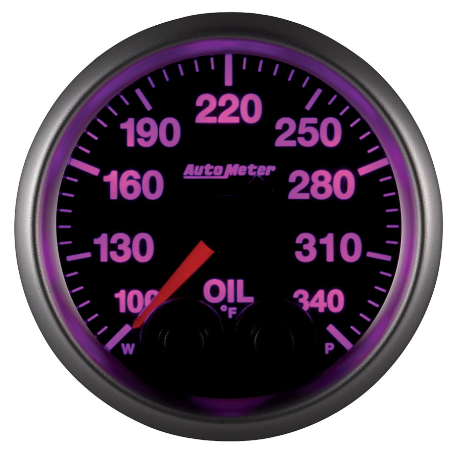 AutoMeter 5640 GAUGE, OIL TEMP, 2 1/16", 340?F, STEPPER MOTOR W/PEAK & WARN, ELITE