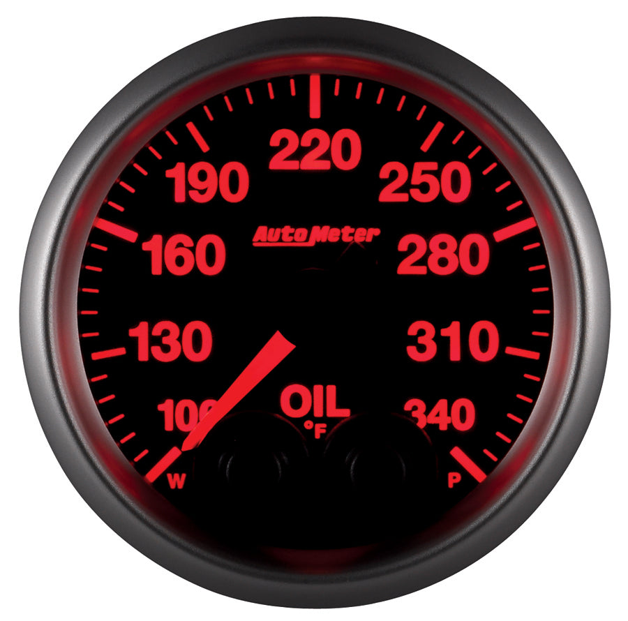 AutoMeter 5640 GAUGE, OIL TEMP, 2 1/16", 340?F, STEPPER MOTOR W/PEAK & WARN, ELITE