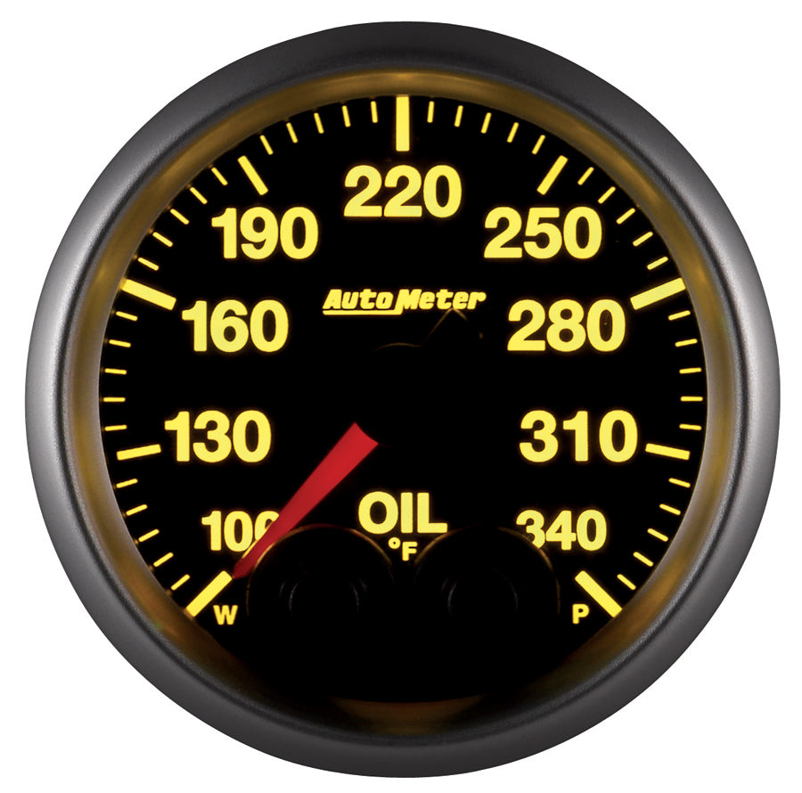 AutoMeter 5640 GAUGE, OIL TEMP, 2 1/16", 340?F, STEPPER MOTOR W/PEAK & WARN, ELITE