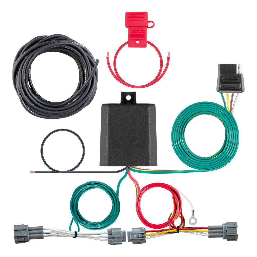 CURT 56418 Custom Wiring Harness, 4-Way Flat Output, Select Nissan Kicks