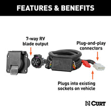 Load image into Gallery viewer, CURT 56421 Custom Wiring Connector, 7-Way RV Blade, Select Honda Pilot, Passport