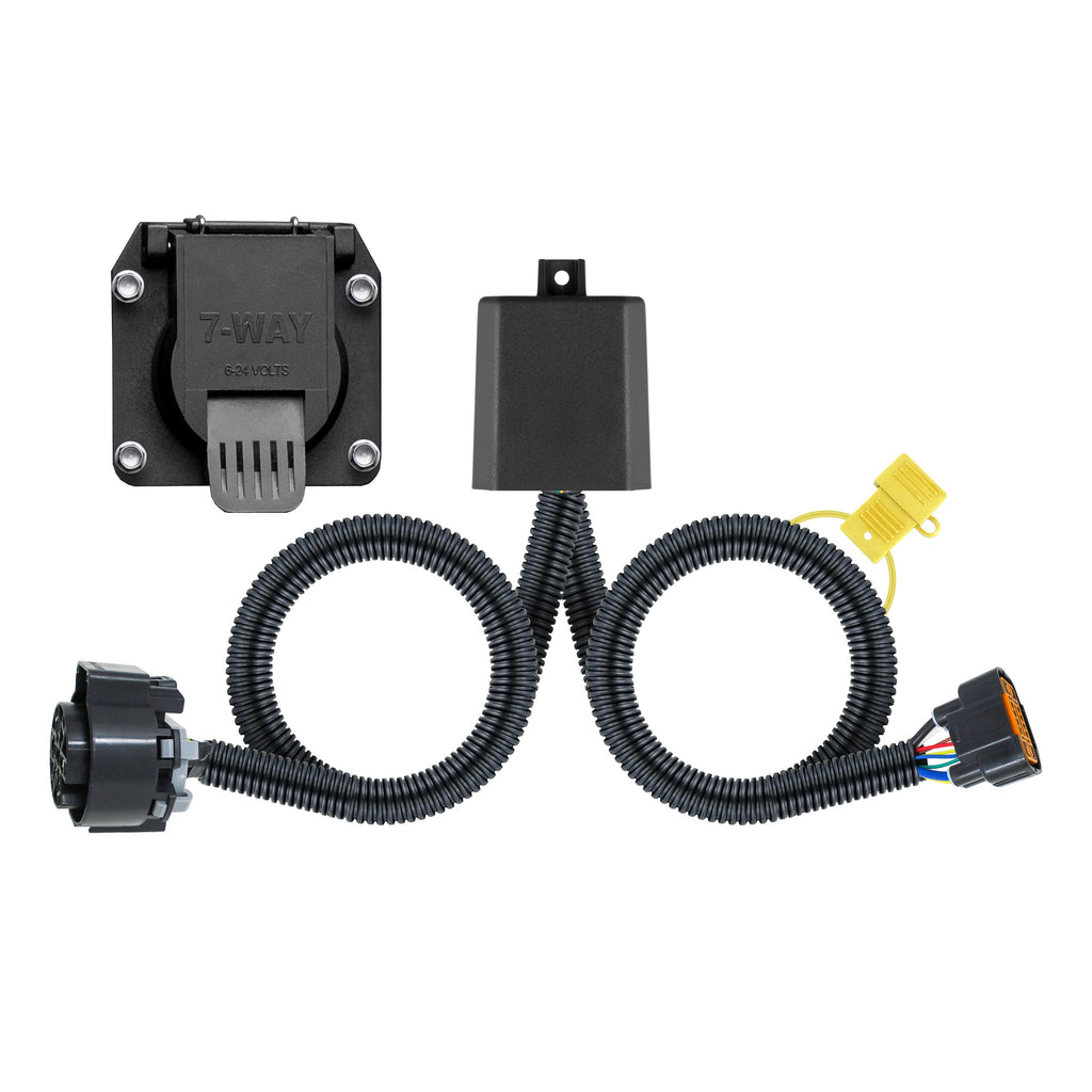 CURT 56466 Custom Wiring Connector, 7-Way RV Blade, Select Palisade, Santa Cruz, Telluride
