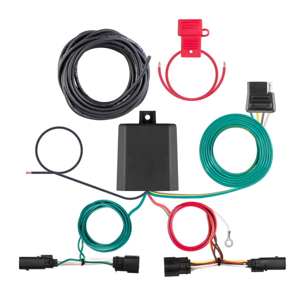 CURT 56481 Custom Wiring Harness, 4-Way Flat Output, Select Ford F-150 with LED Taillights