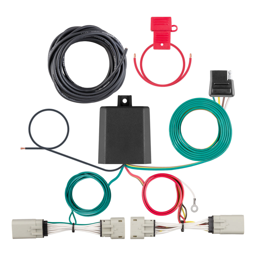 CURT 56486 Custom Wiring Harness, 4-Way Flat Output, Select Ford F-150 with LED Taillights