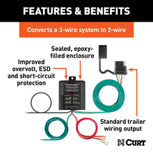 Load image into Gallery viewer, CURT 56496 Powered 3-to-2-Wire Taillight Converter