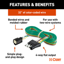 Load image into Gallery viewer, CURT 56503 Custom Wiring, 4-Way Flat Output, Select Ford Escape, OEM Tow Package Required