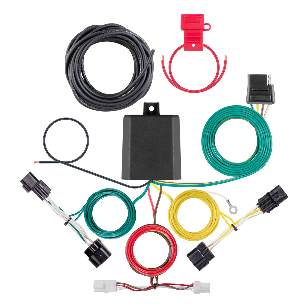 CURT 56504 Custom Wiring Harness, 4-Way Flat Output, Select Hyundai Kona