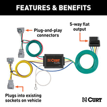 Load image into Gallery viewer, CURT 56513 Custom Wiring, 5-Way Flat Output, Select Toyota Tacoma, Hilux, T-100 Pickup