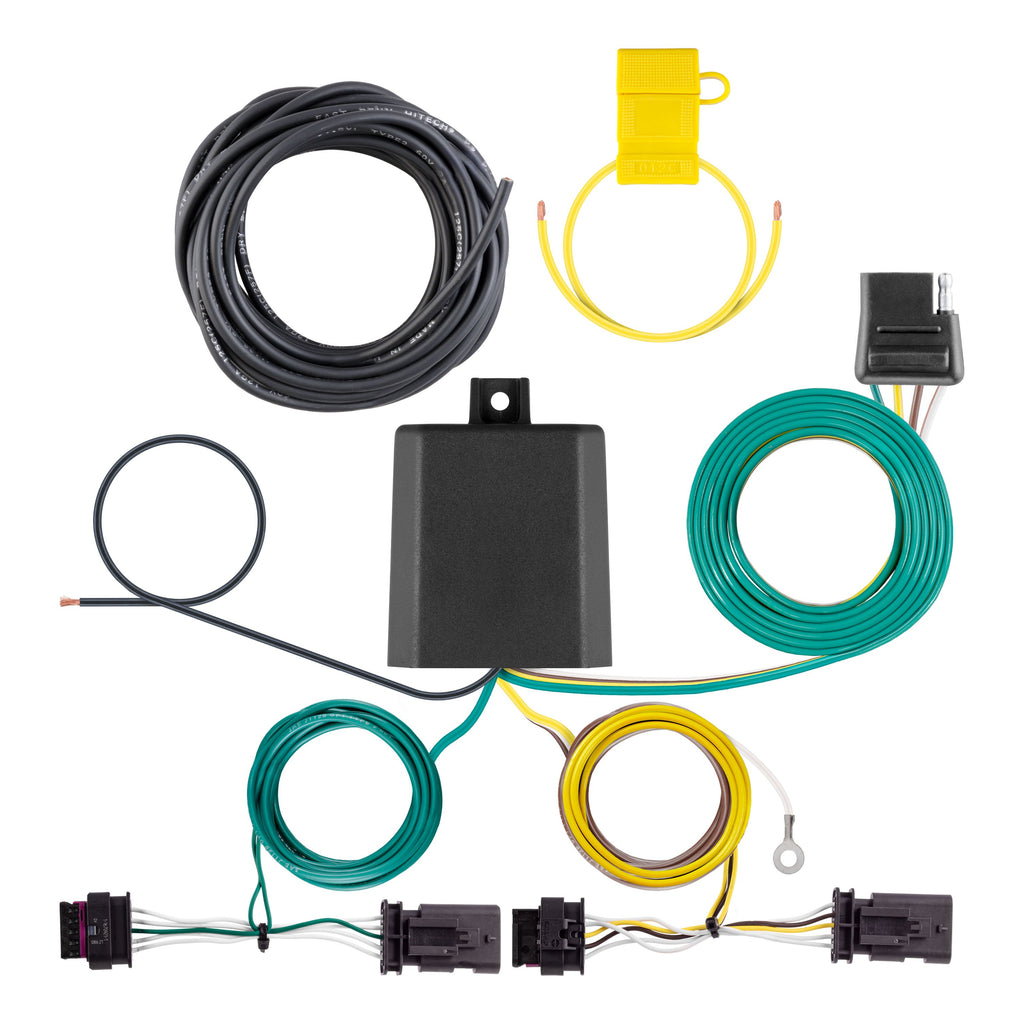 CURT 56549 Custom Wiring Harness, 4-Way Flat Output, Select Tesla Model 3