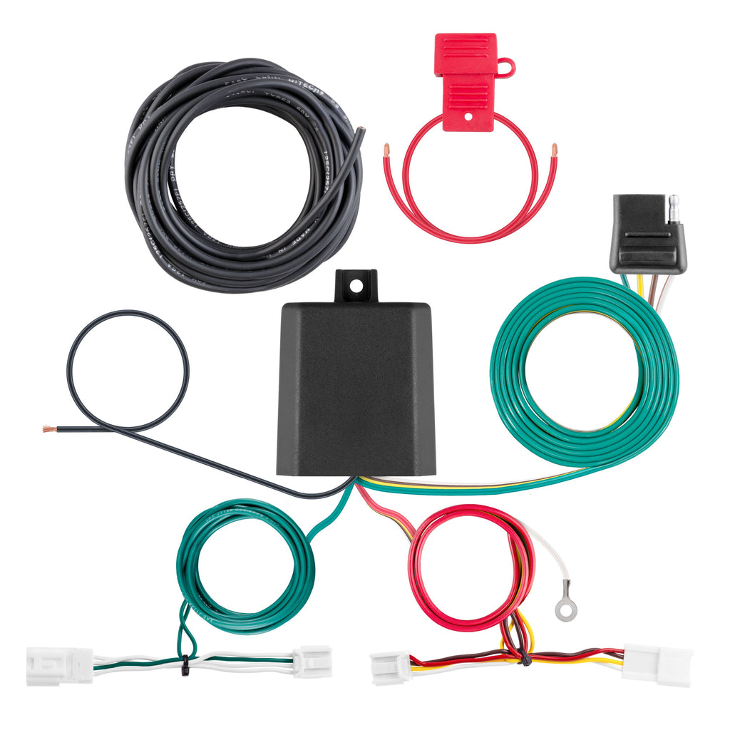 CURT 56550 Custom Wiring Harness, 4-Way Flat Output, Select Subaru Solterra, Toyota BZ4X