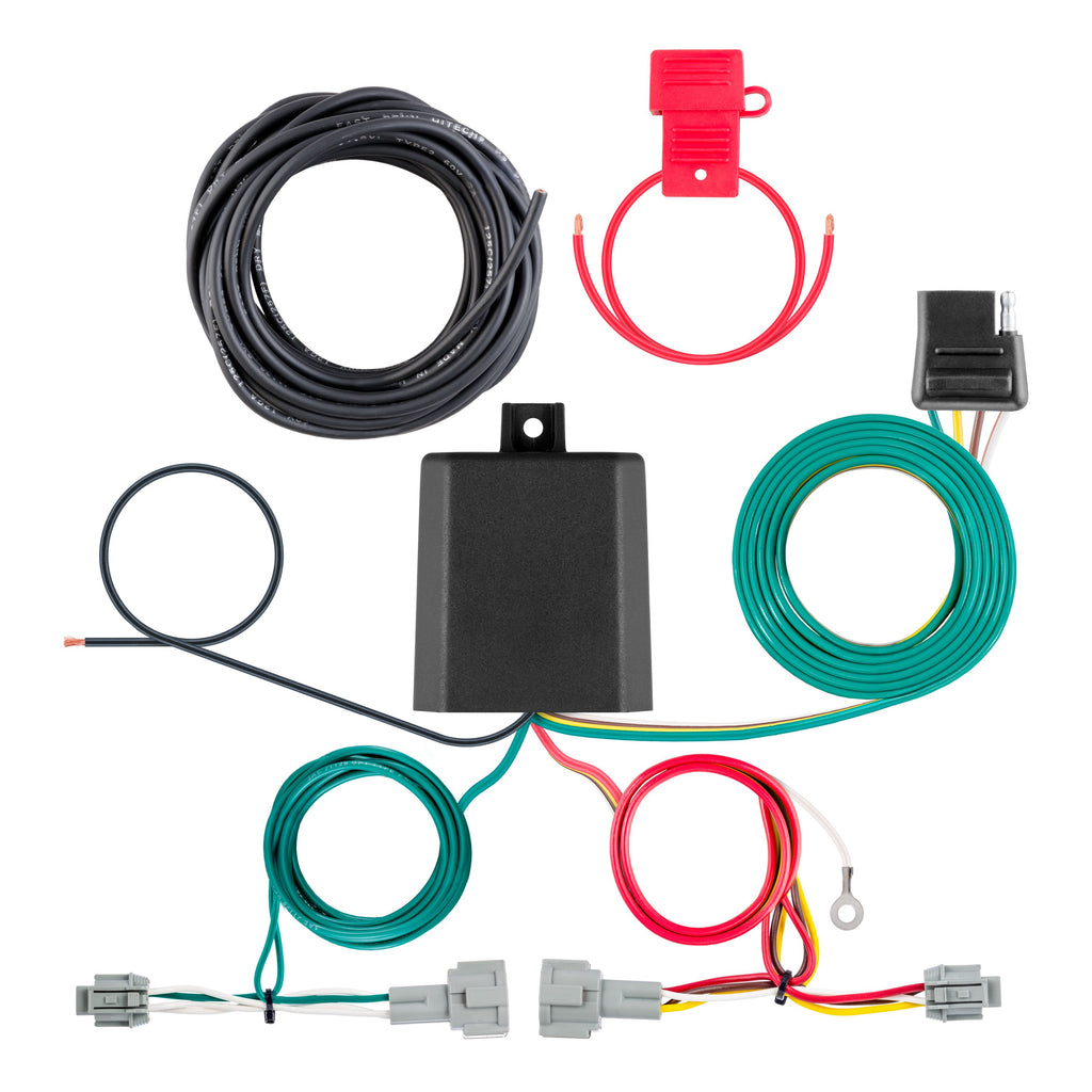 CURT 56552 Custom Wiring Harness, 4-Way Flat Output, Select Nissan Kicks