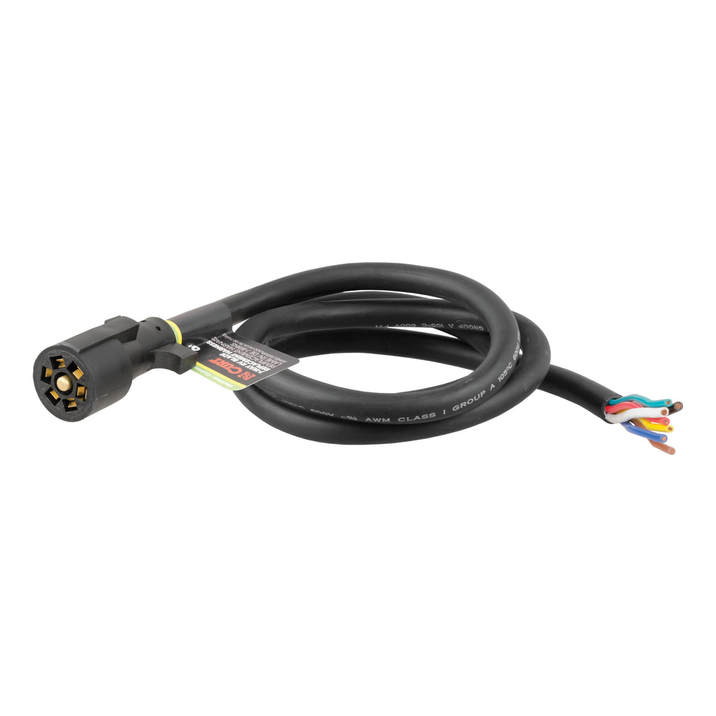 CURT 56601 Replacement 7-Way RV Blade with 6' Wires (Trailer Side)