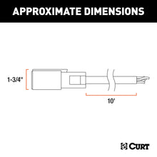 Load image into Gallery viewer, CURT 56603 Replacement 7-Way RV Blade with 10' Wires (Trailer Side)