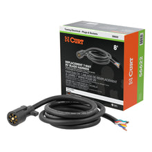 Load image into Gallery viewer, CURT 56622 Replacement 7-Way RV Blade with 8' Wires (Trailer Side, Packaged)