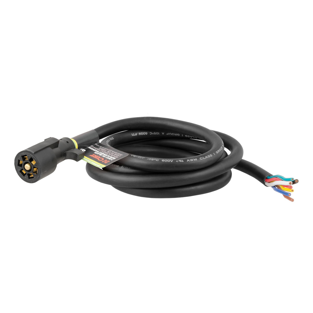 CURT 56622 Replacement 7-Way RV Blade with 8' Wires (Trailer Side, Packaged)