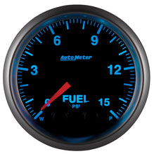 Load image into Gallery viewer, AutoMeter 5667 GAUGE, FUEL PRESS, 2 1/16", 15PSI, STEPPER MOTOR W/PEAK &amp; WARN, ELITE