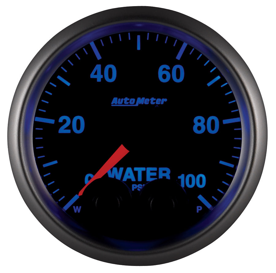 AutoMeter 5668 GAUGE, WATER PRESS, 2 1/16", 100PSI, STEPPER MOTOR W/PEAK & WARN, ELITE