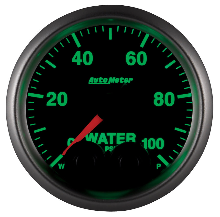 AutoMeter 5668 GAUGE, WATER PRESS, 2 1/16", 100PSI, STEPPER MOTOR W/PEAK & WARN, ELITE