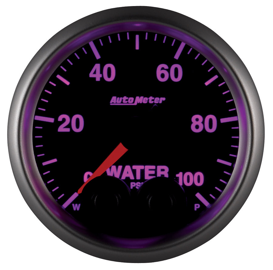 AutoMeter 5668 GAUGE, WATER PRESS, 2 1/16", 100PSI, STEPPER MOTOR W/PEAK & WARN, ELITE