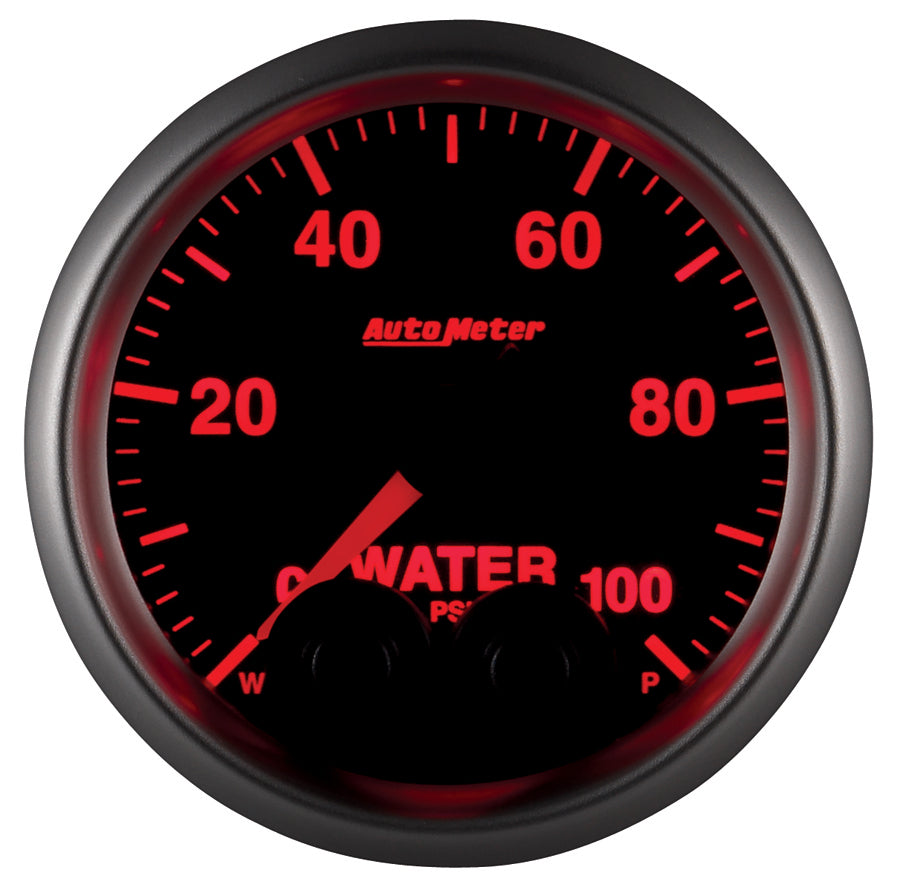 AutoMeter 5668 GAUGE, WATER PRESS, 2 1/16", 100PSI, STEPPER MOTOR W/PEAK & WARN, ELITE
