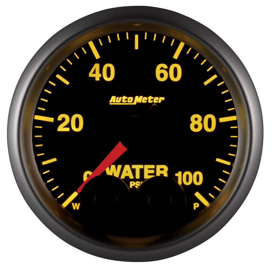 AutoMeter 5668 GAUGE, WATER PRESS, 2 1/16", 100PSI, STEPPER MOTOR W/PEAK & WARN, ELITE