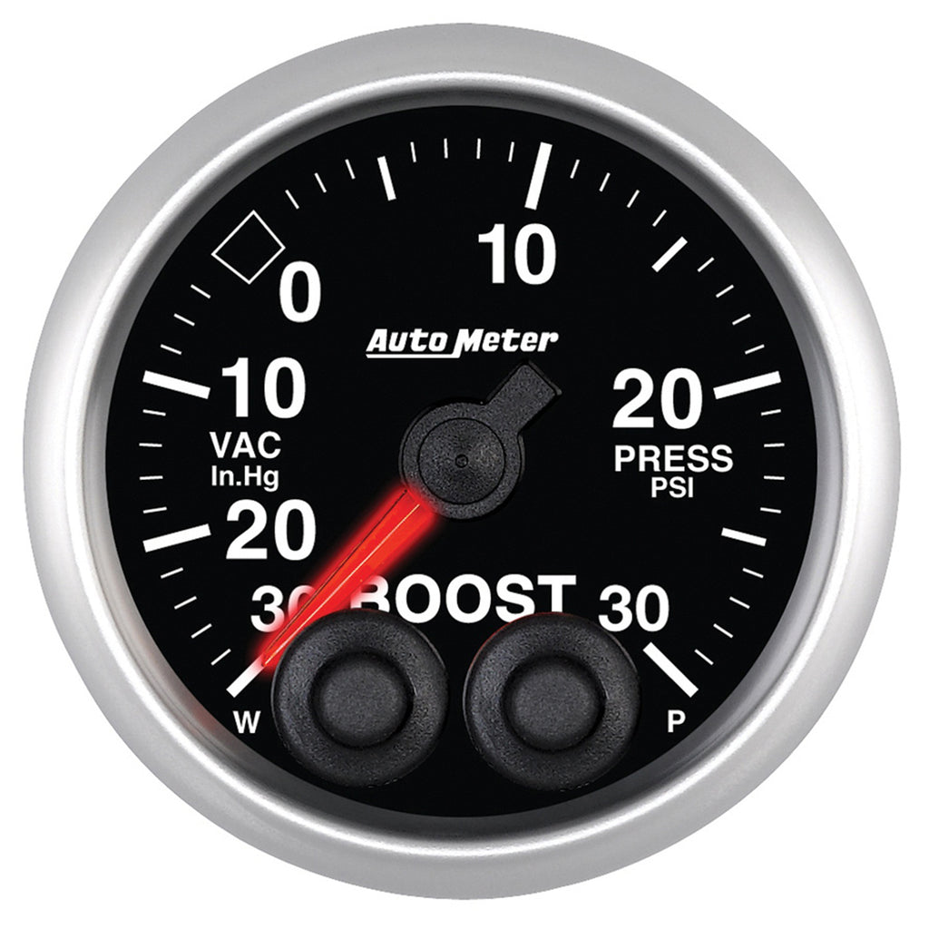 AutoMeter 5677 GAUGE, VAC/BOOST, 2 1/16", 30INHG-30PSI, STEPPER MOTOR W/PEAK & WARN, ELITE