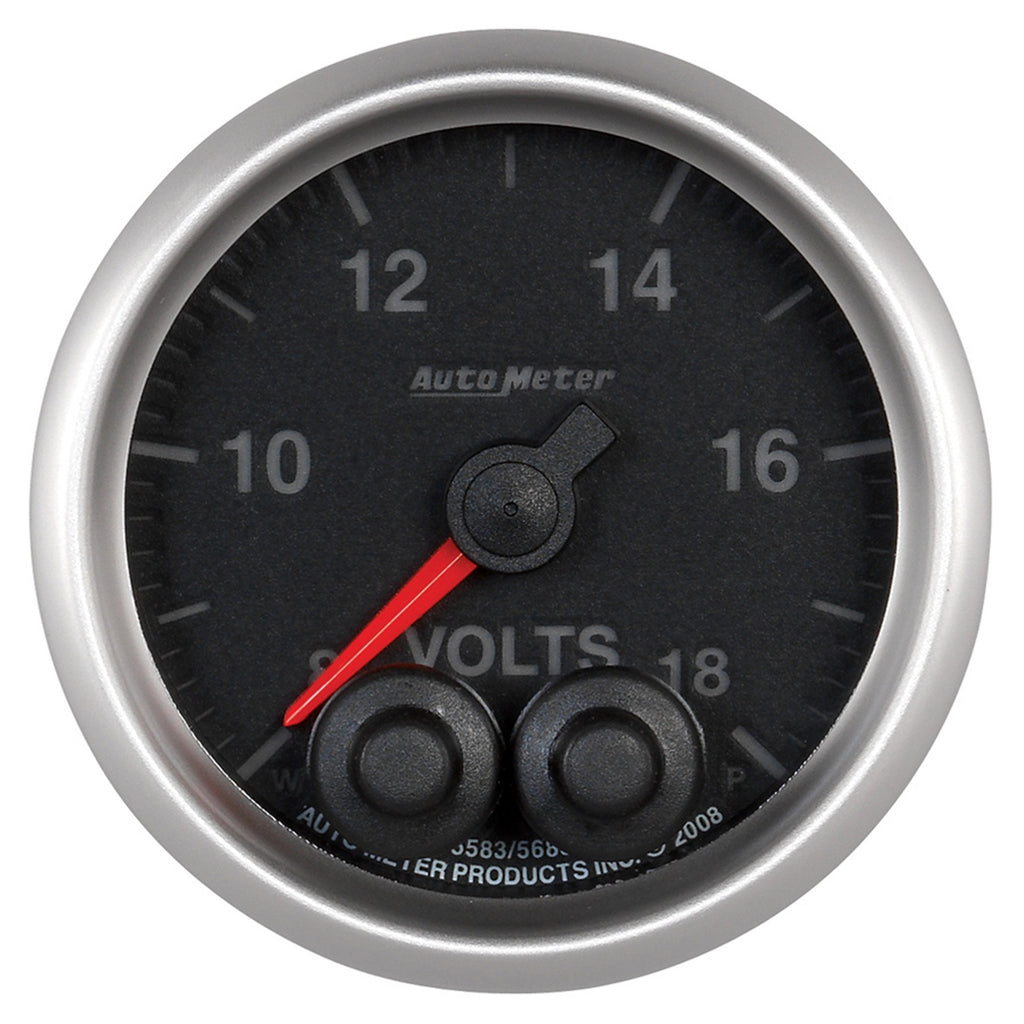 AutoMeter 5683-05702 GAUGE, VOLT, 2 1/16", 18V, DIGITAL STPR MTR W/PK & WRN, ELITE, W/O PRO-CONTROL