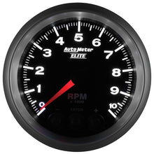Load image into Gallery viewer, AutoMeter 5697 GAUGE, TACH, 3 3/8", 10K RPM, IN-DASH W/ SHIFT LIGHT &amp; PEAK MEM, ELITE