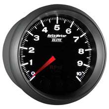 Load image into Gallery viewer, AutoMeter 5697 GAUGE, TACH, 3 3/8", 10K RPM, IN-DASH W/ SHIFT LIGHT &amp; PEAK MEM, ELITE