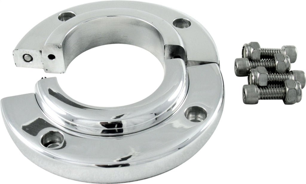 Split-Swivel-Floor-Mount-For-2-14In.-Steering-Column;-Polished-Aluminum