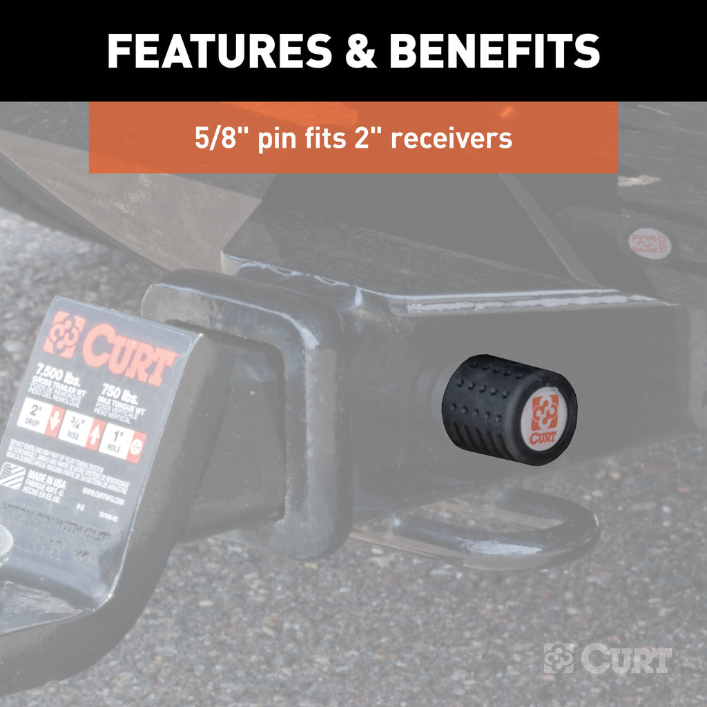CURT 23086 Hitch/Coupler Lock Set (2in. Receiver; 1/2in. to 2-1/2in. Latch; 1-7/8in./2in. L - Truck Part Superstore