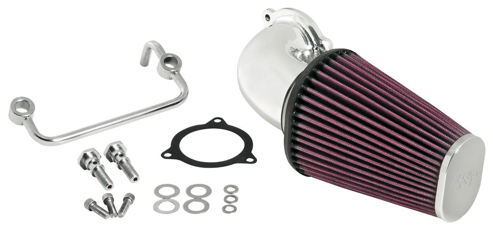 K&N 57-1122P Performance Air Intake System for Select Harley-Davidson FLHR Road King, Harley-Davidson FLHRC Road King Classic, Harley-Davidson FLHRSE4 Screamin Eagle Road King, Harley-Davidson FLHT Electra Glide Standard, Harley-Davidson FLHTC Electra