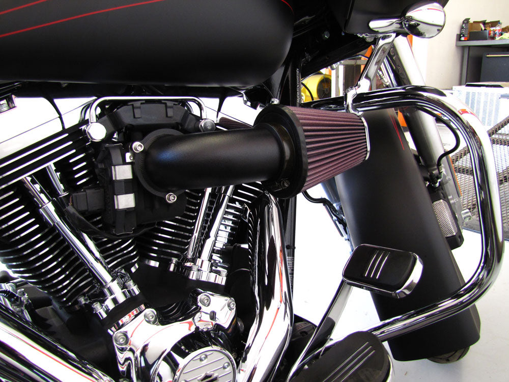 K&N 57-1122 Performance Air Intake System for Select Harley-Davidson FLHR Road King, Harley-Davidson FLHRC Road King Classic, Harley-Davidson FLHRSE4 Screamin Eagle Road King, Harley-Davidson FLHT Electra Glide Standard, Harley-Davidson FLHTC Electra