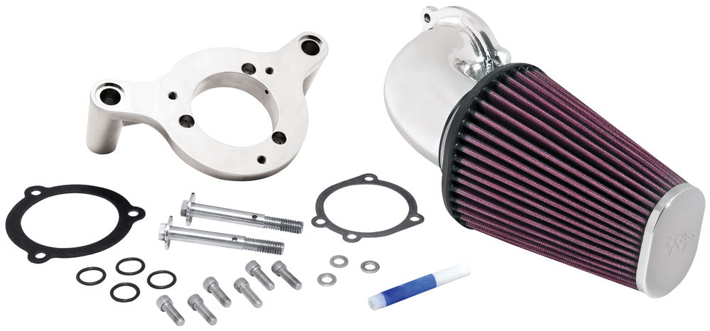 K&N 57-1125P Performance Air Intake System for Select Harley-Davidson FLD Switchback, Harley-Davidson FLHR Road King, Harley-Davidson FLHRC Road King Classic, Harley-Davidson FLHRCI Road King Classic, Harley-Davidson FLHRI Road King, Harley-Davidson