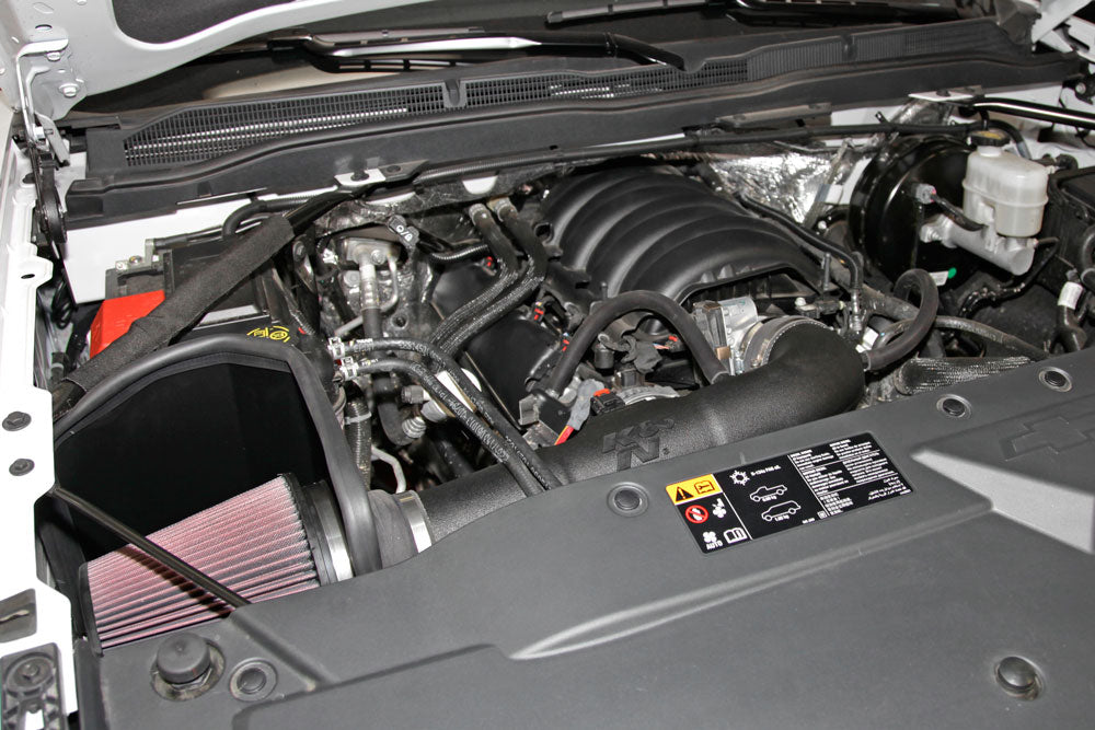 K&N 57-3082 Performance Air Intake System for Select Cadillac Escalade, Cadillac Escalade ESV, Chevrolet Silverado 1500, Chevrolet Suburban, Chevrolet Tahoe, GMC Sierra, GMC Sierra 1500, GMC Yukon, GMC Yukon XL