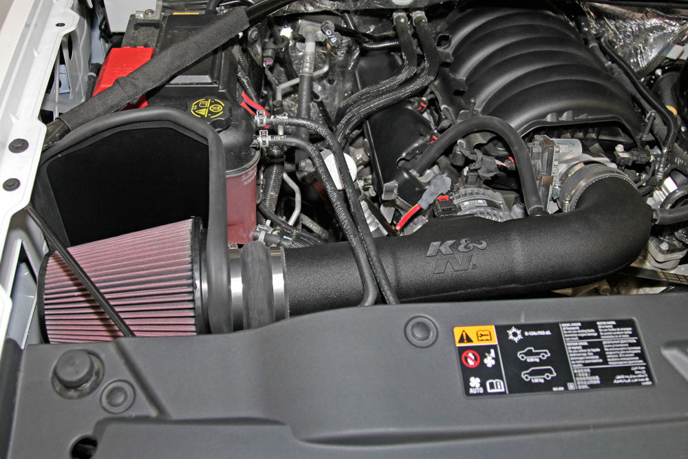 K&N 57-3082 Performance Air Intake System for Select Cadillac Escalade, Cadillac Escalade ESV, Chevrolet Silverado 1500, Chevrolet Suburban, Chevrolet Tahoe, GMC Sierra, GMC Sierra 1500, GMC Yukon, GMC Yukon XL