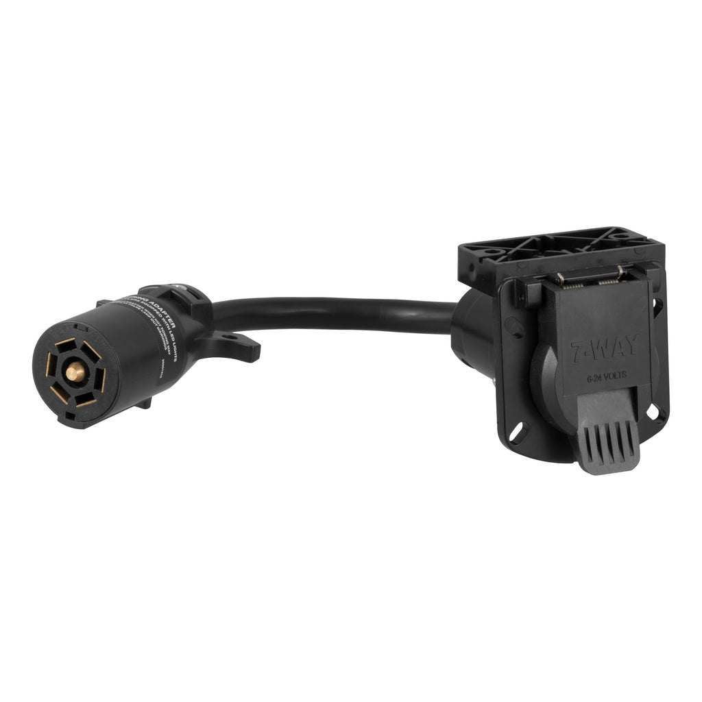 CURT 57003 7-Way RV Blade LED Electrical Adapter (Not a Wiring Extension)