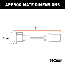 Load image into Gallery viewer, CURT 57003 7-Way RV Blade LED Electrical Adapter (Not a Wiring Extension)