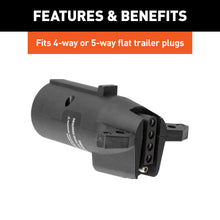 Load image into Gallery viewer, CURT 57004 LED Electrical Adapter (7-Way RV Blade Vehicle to 4 or 5-Way Flat Trailer)