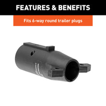 Load image into Gallery viewer, CURT 57005 LED Electrical Adapter (7-Way RV Blade Vehicle to 6-Way Round Trailer)