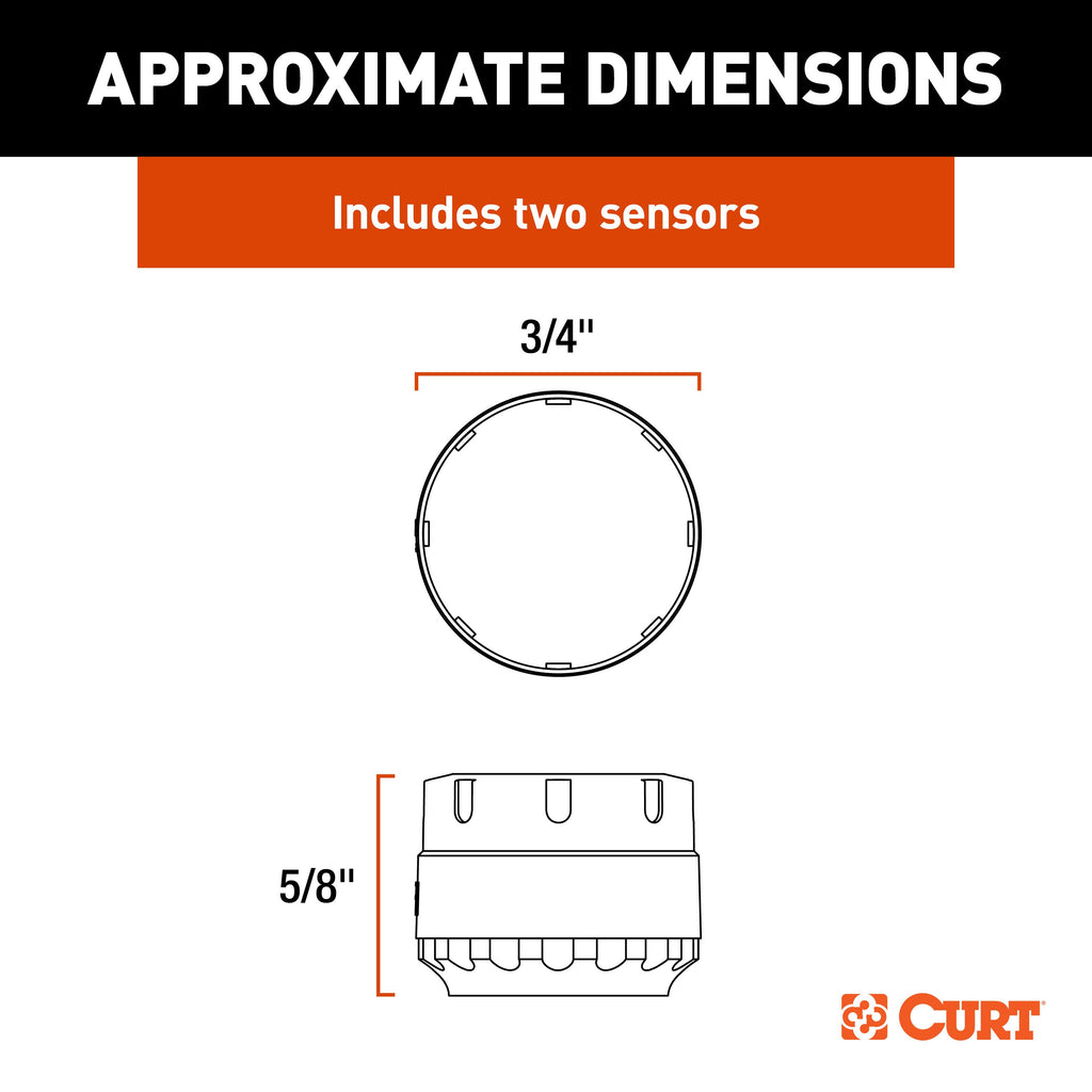 CURT 57011 Tire Linc Auto TPMS Add-on Sensors 2-Pack