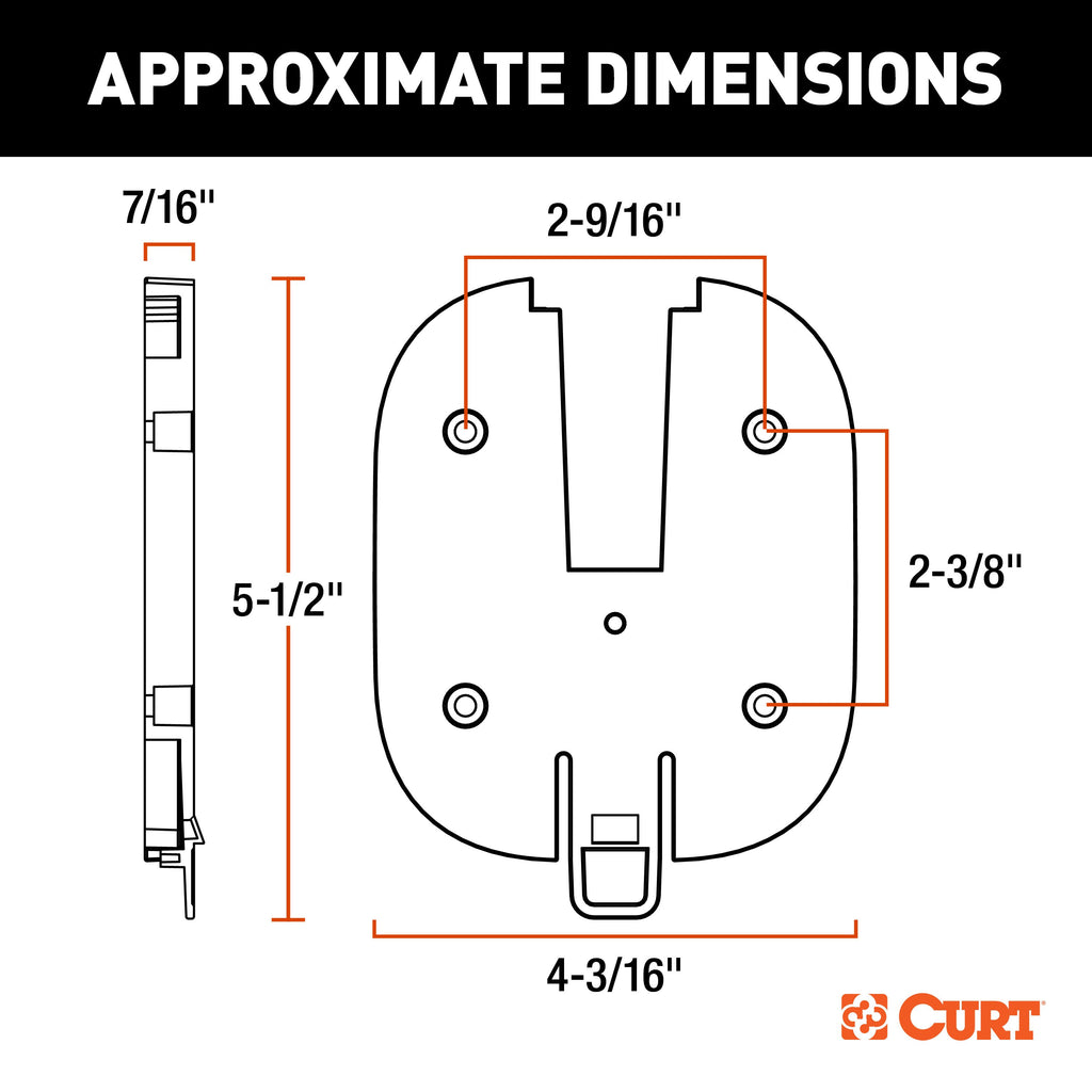 CURT 57017 Tire Linc Auto Trailer TPMS Repeater Bracket