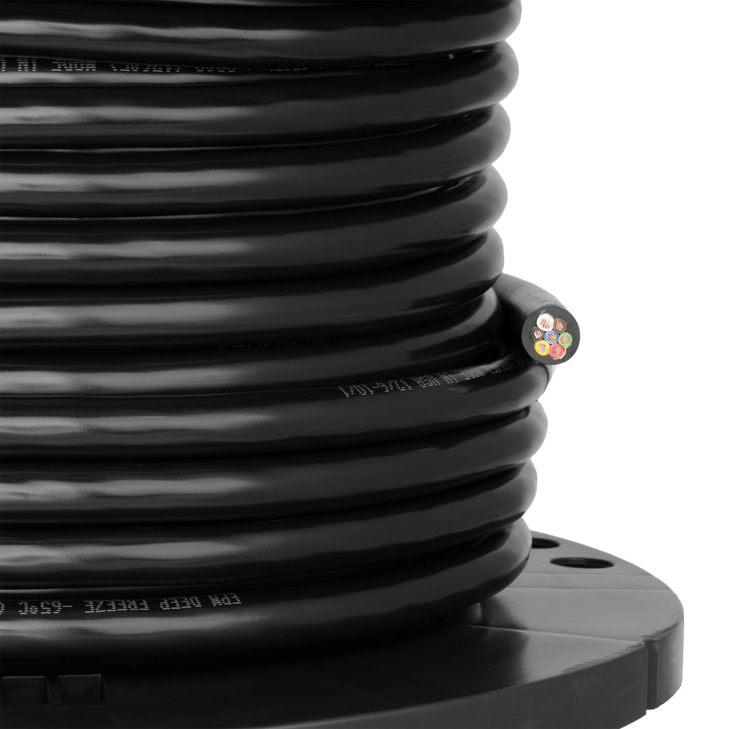 CURT 57030 7-Wire Trailer Cable Wiring, 100' Spool