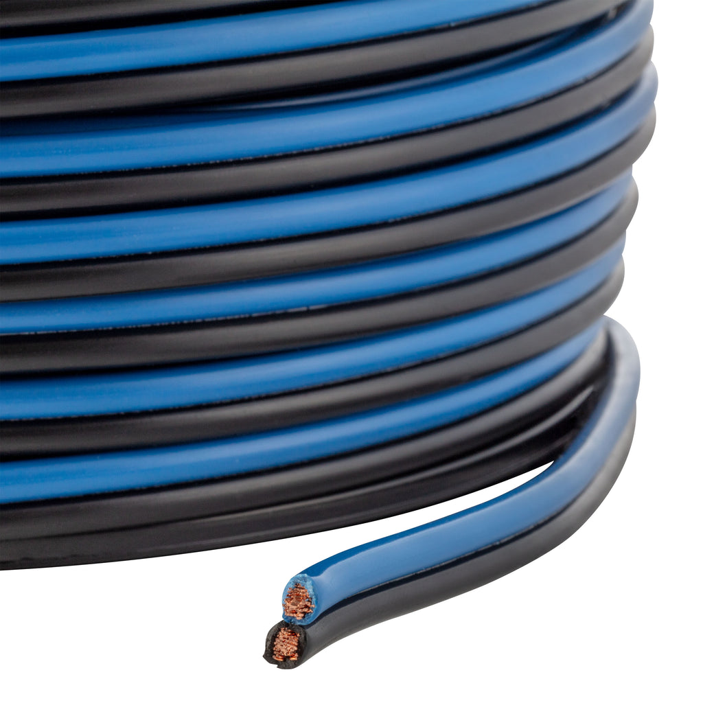 CURT 57033 Automotive Primary Wire, 2-Bond Black, Blue 250' Spool