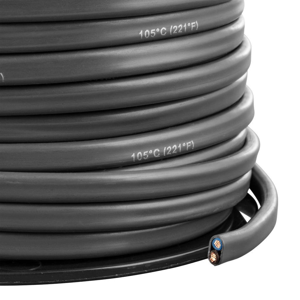 CURT 57038 2-Wire Jacketed Trailer Brake Cable, 180' Spool, 12 Gauge Wire
